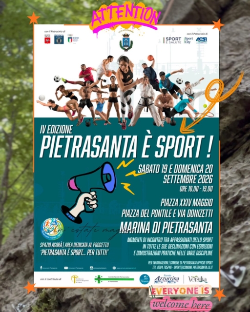 📢🥳ᴘɪᴇᴛʀᴀꜱᴀɴᴛᴀ È ꜱᴘᴏʀᴛ 🧗‍♀️🧗‍♂️

Sabato 19 e Domenica 20 Settembre la nostra Sezione sarà impegnata presso la IV edizione della manifestazione “Pietrasanta è Sport”.

Per l’occasione, oltre al gazebo dove vi invitiamo a passare a trovarci (ore 10:00/19:00) abbiamo allestito una parete di arrampicata dell’altezza di 8 metri con due vie.
Ad assistere i climbers ci saranno gli Istruttori della Scuola di Alpinismo e Arrampicata Libera “Monteforato”. 

Li troverete dalle ore 10:30 alle 17:30.

Tutte le sezioni Apuane sono le benvenute per venire a provare la parete!

#caipietrasanta #pietrasantaesport #pietrasantaarrampicata